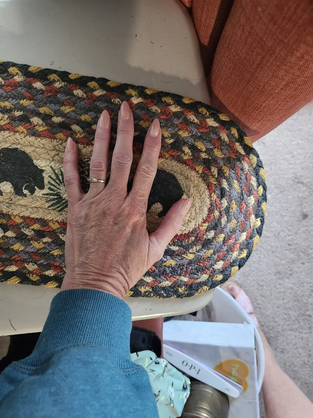 Braided Bear Accent Stair Tread Rug